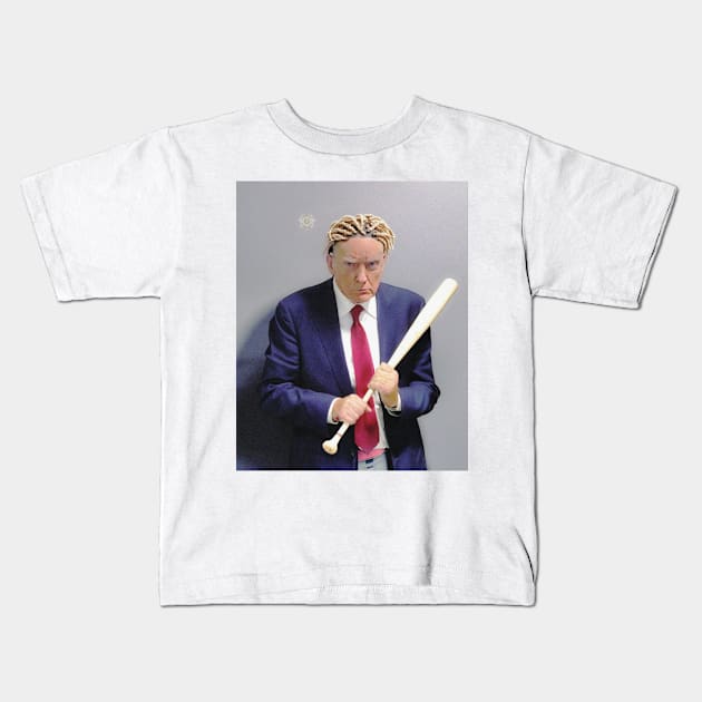 Donald Trump Gansta Design Kids T-Shirt by wtsn